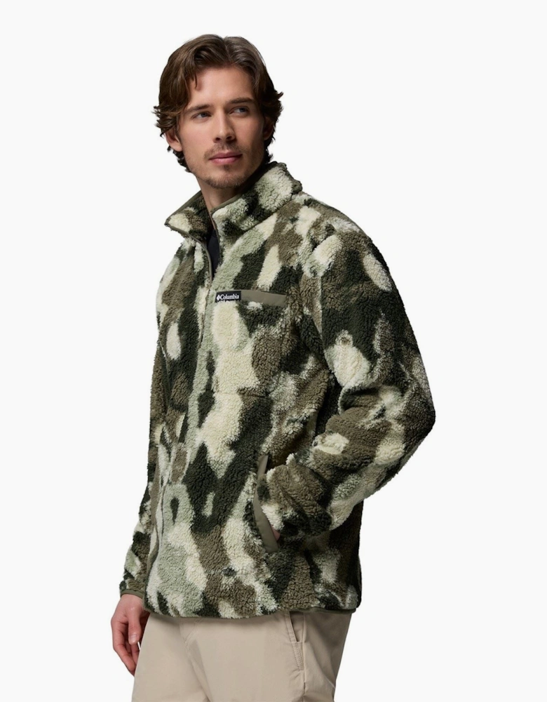 Rugged Ridge High Pile Half Zip Men's Green Fleece Pullover