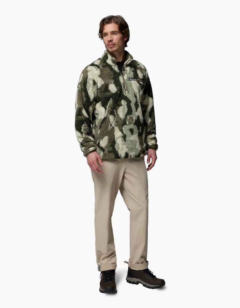 Rugged Ridge High Pile Half Zip Men's Green Fleece Pullover