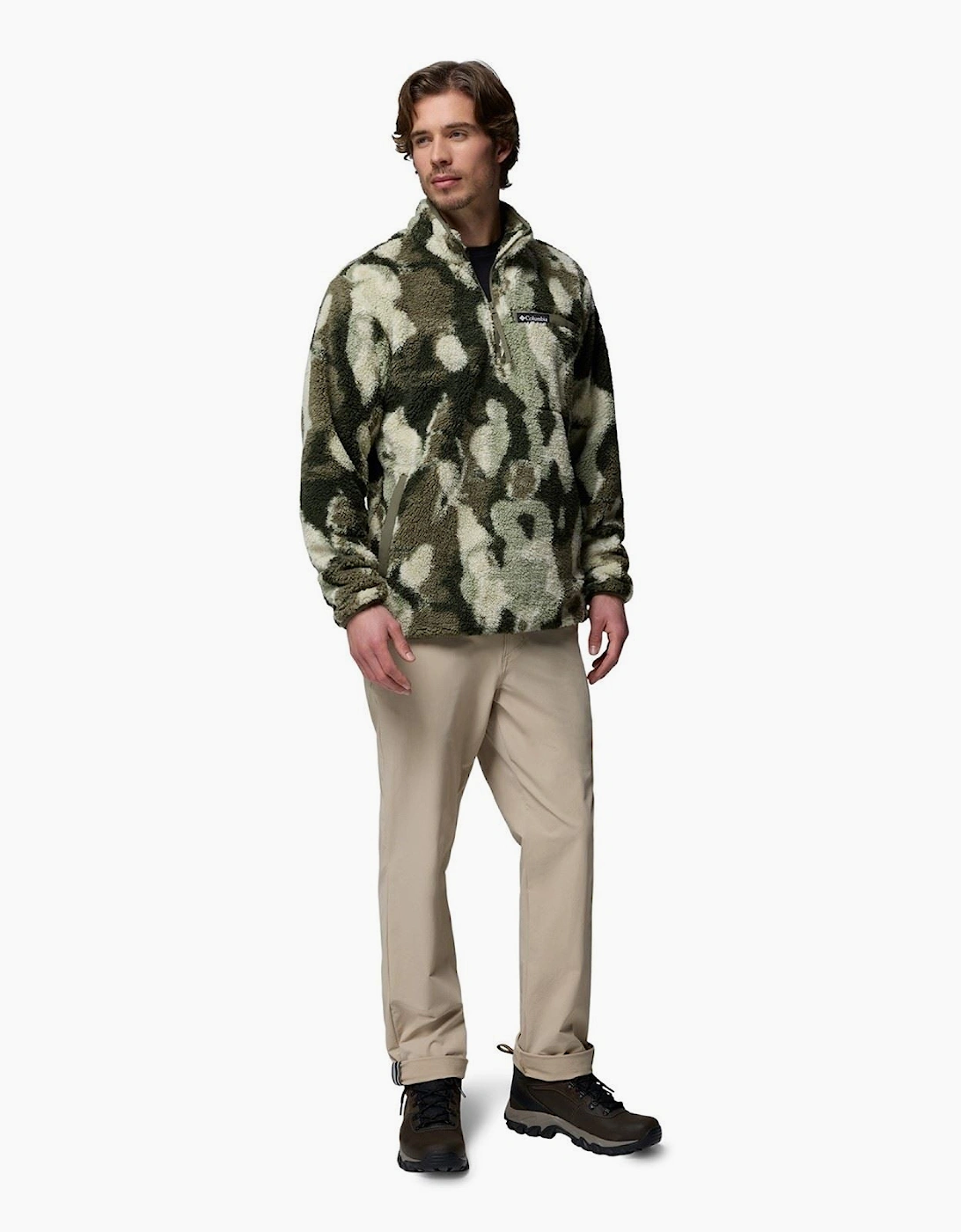 Rugged Ridge High Pile Half Zip Men's Green Fleece Pullover