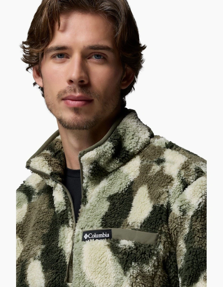 Rugged Ridge High Pile Half Zip Men's Green Fleece Pullover