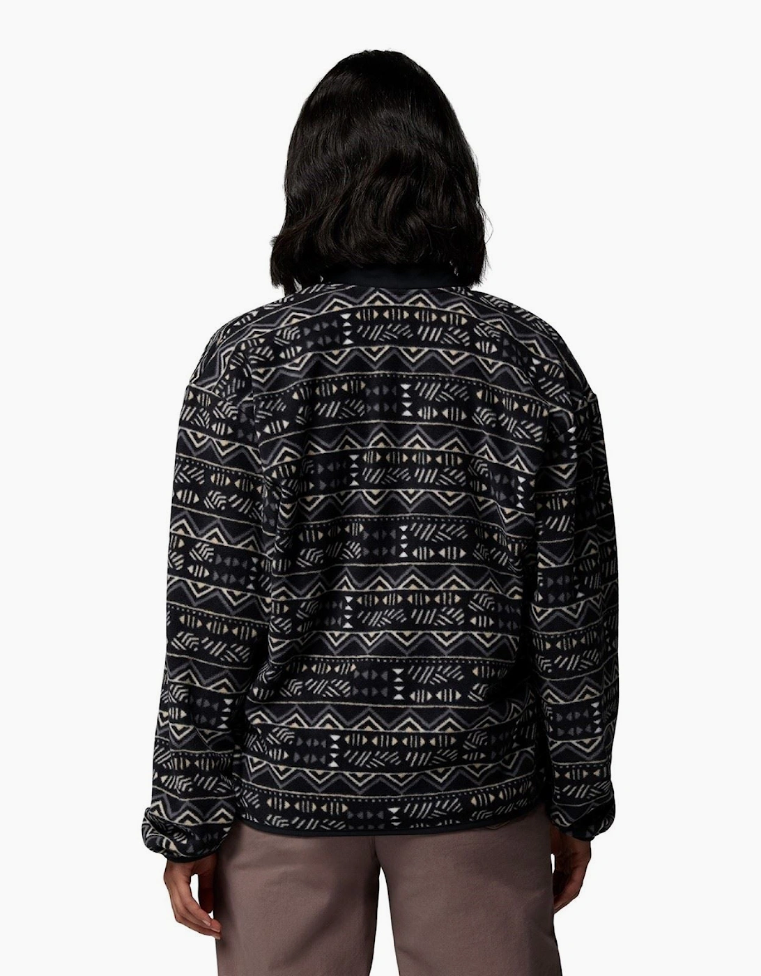 Sequoia Grove Printed Half Zip Polyester Women's Black Fleece Pullover