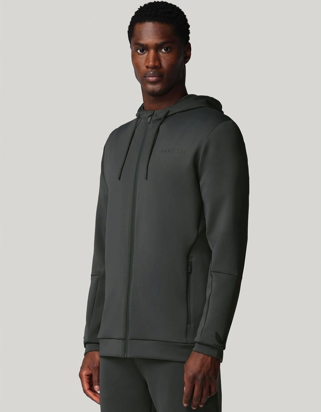 Flex Full Zip Men's Grey Hooded Sweatshirt