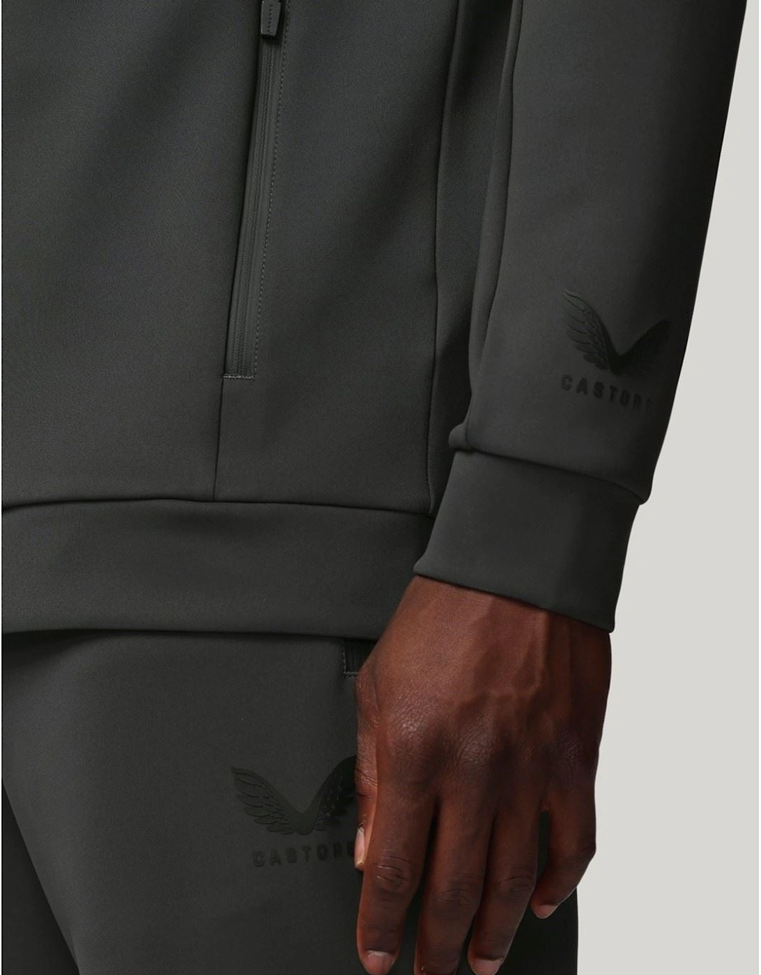 Flex Full Zip Men's Grey Hooded Sweatshirt