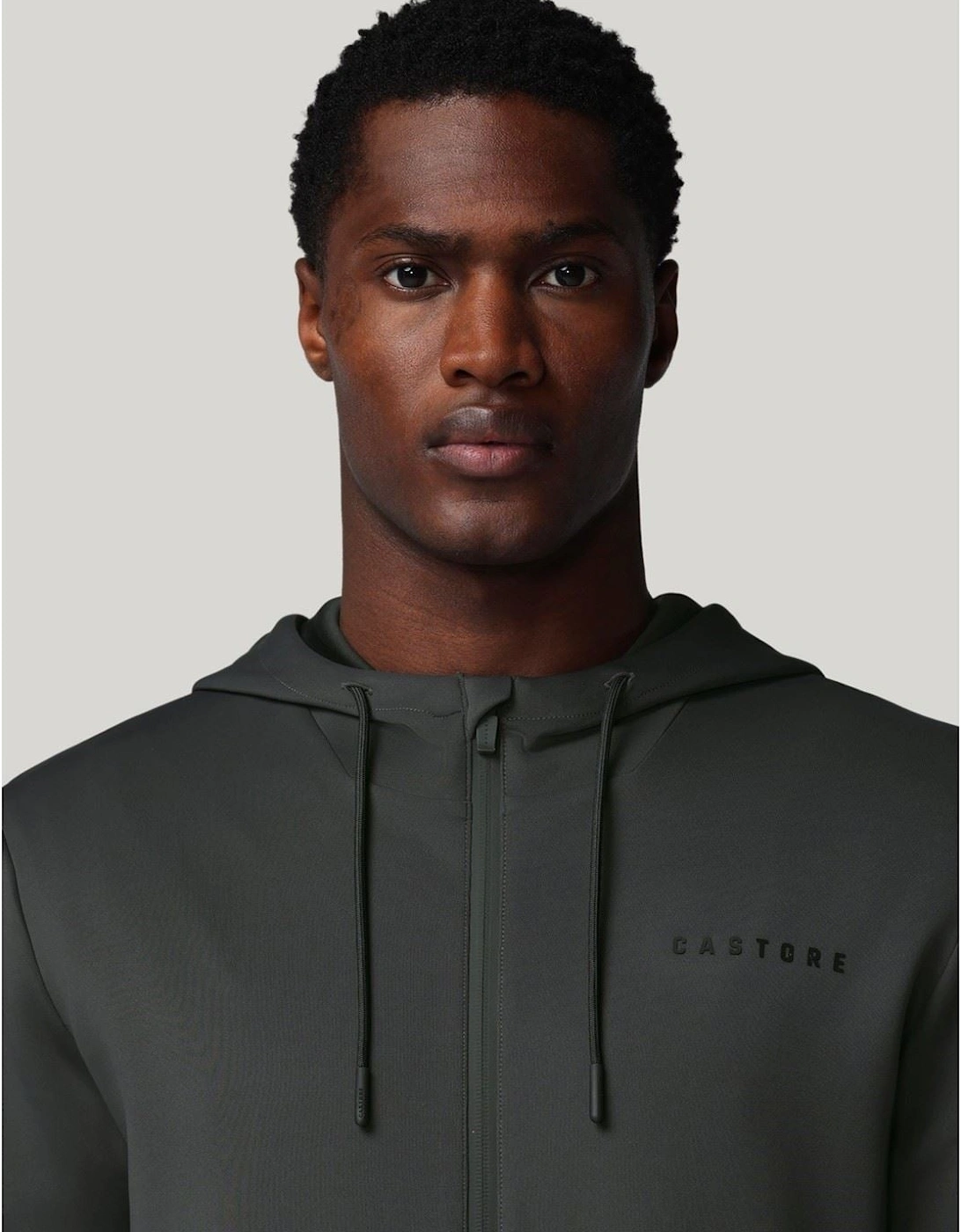 Flex Full Zip Men's Grey Hooded Sweatshirt