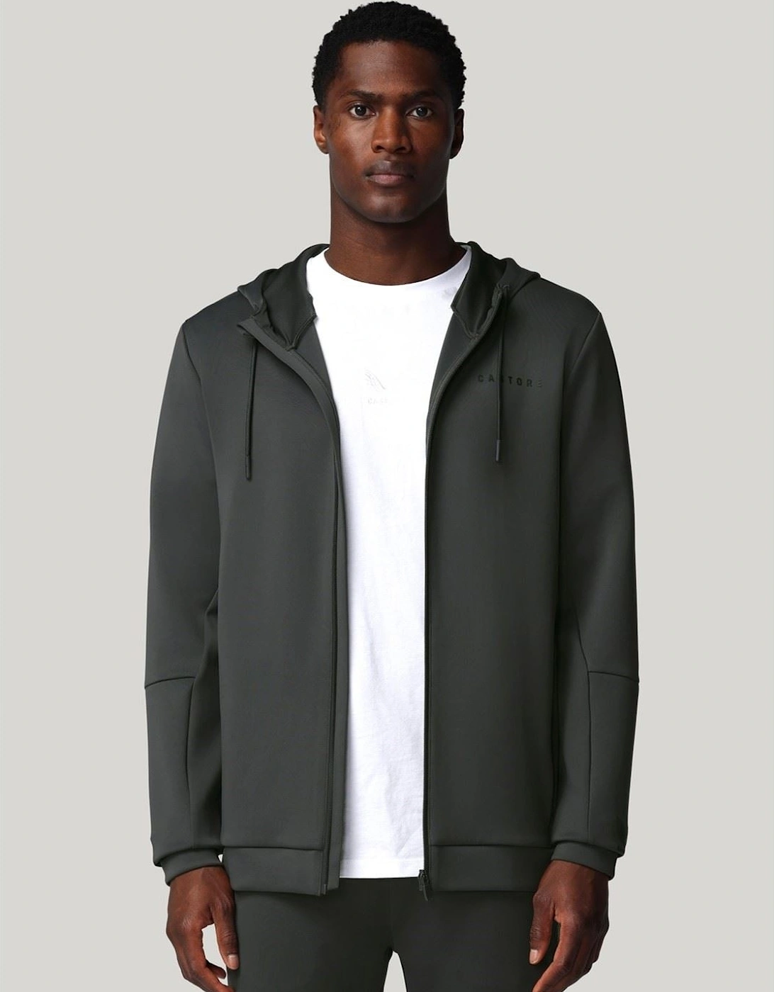 Castore Men's Grey Flex Full Zip Hooded Sweatshirt  42 Xl