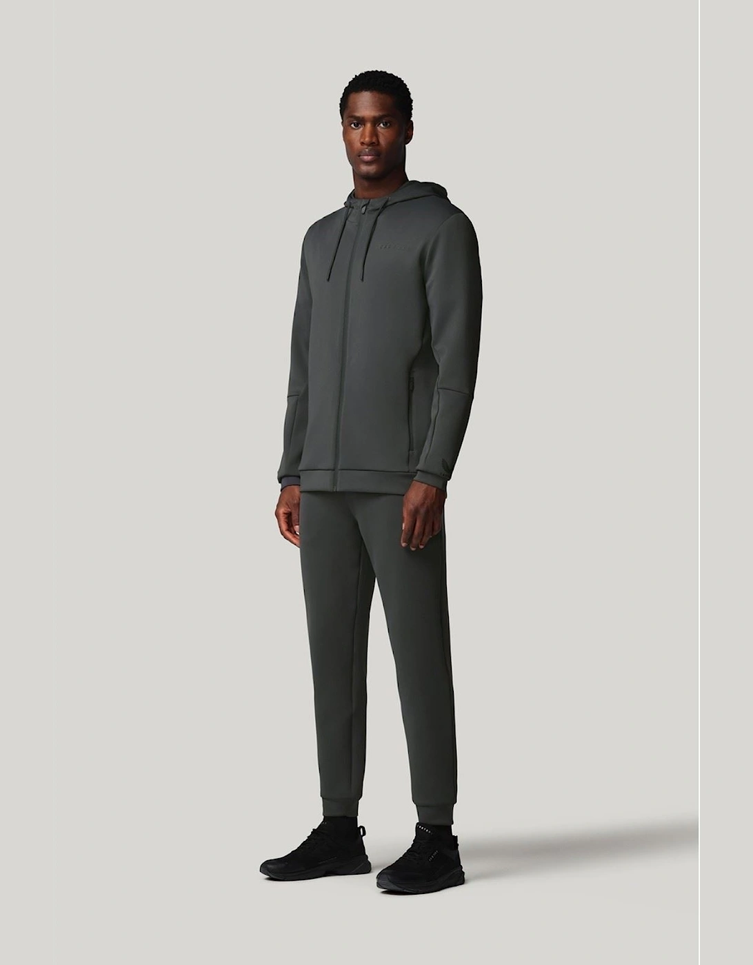 Flex Full Zip Men's Grey Hooded Sweatshirt