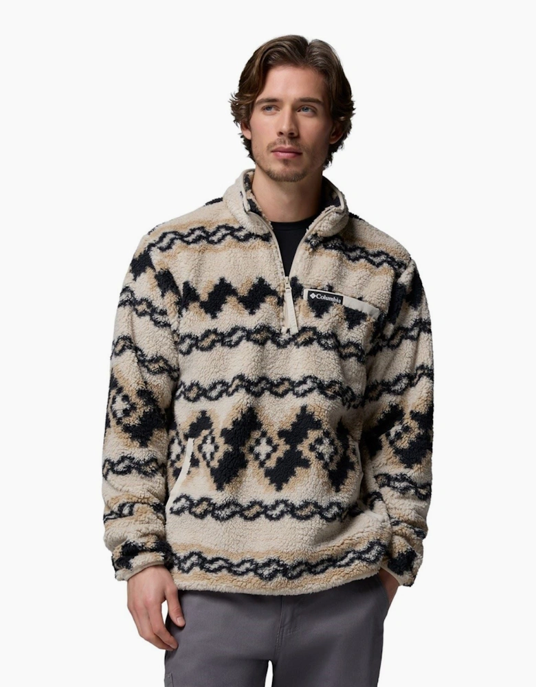 Rugged Ridge High Pile Half Zip Men's Brown Fleece Pullover