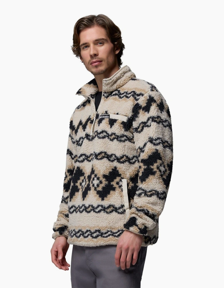 Rugged Ridge High Pile Half Zip Men's Brown Fleece Pullover