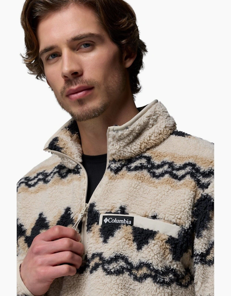 Rugged Ridge High Pile Half Zip Men's Brown Fleece Pullover