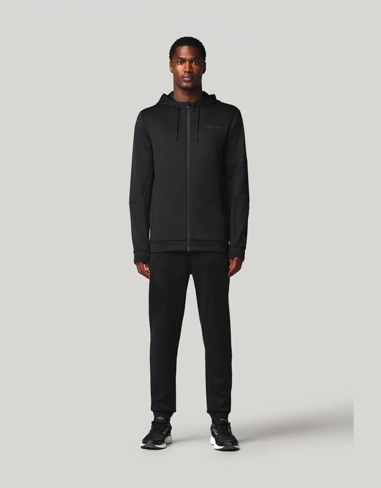 Flex Full Zip Men's Black Hooded Sweatshirt