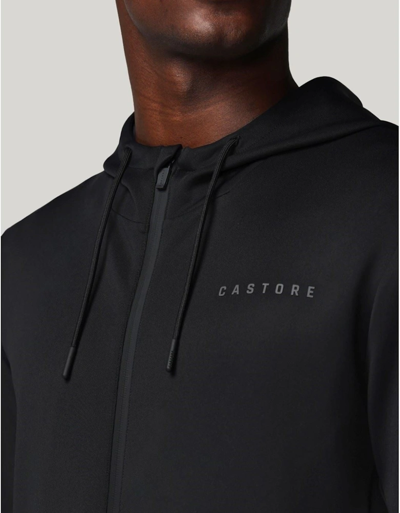 Flex Full Zip Men's Black Hooded Sweatshirt