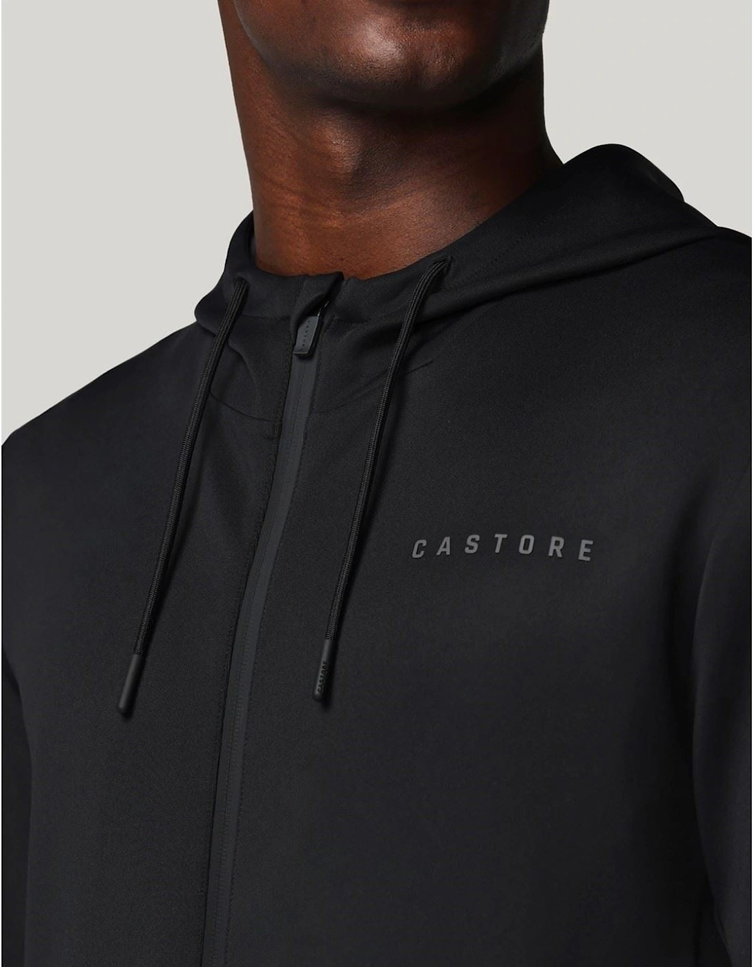 Flex Full Zip Men's Black Hooded Sweatshirt
