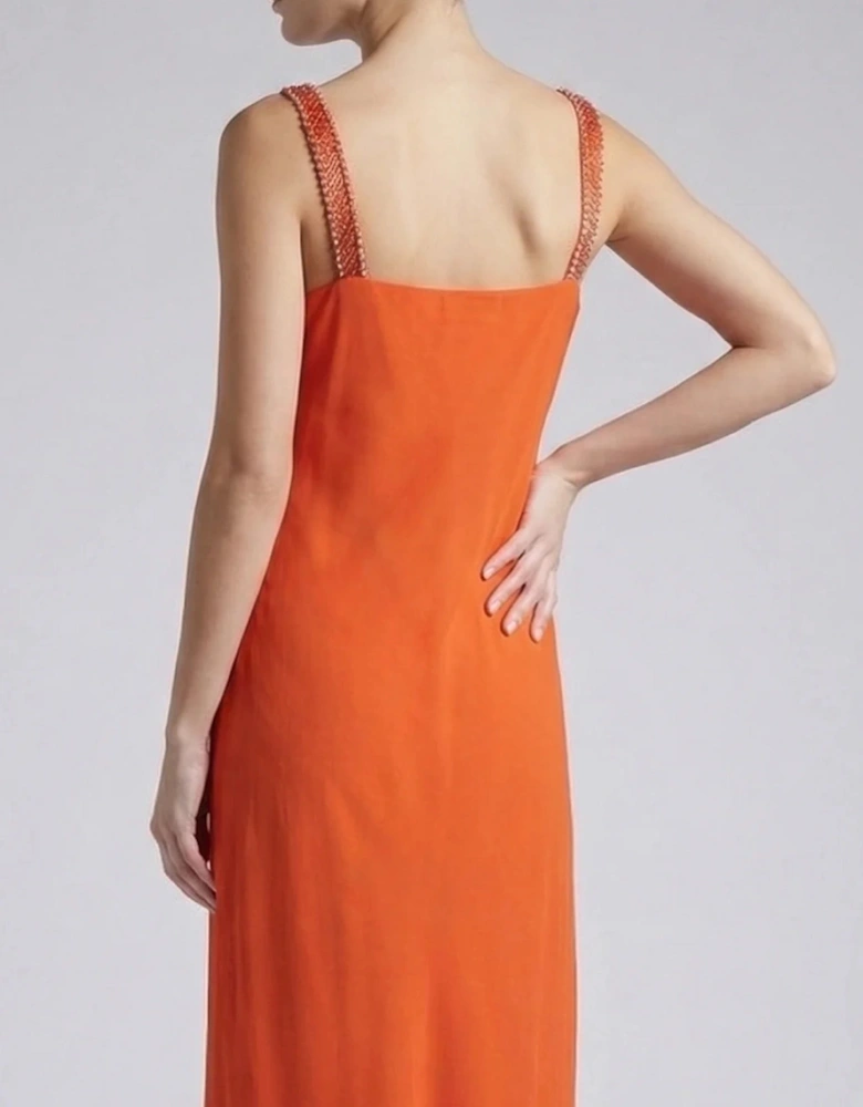 Hera Coral Seashell Maxi Dress