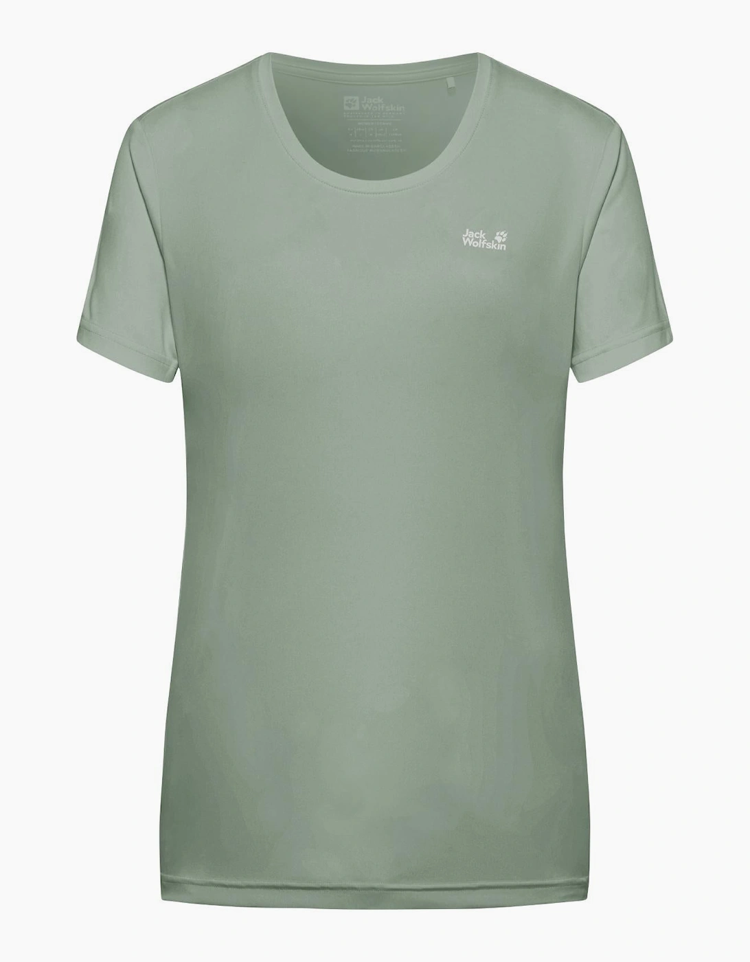 Women's Jack Wolfskin Womens Tech Short Sleeve T-Shirt - Green Zinnia - Size, 18/16