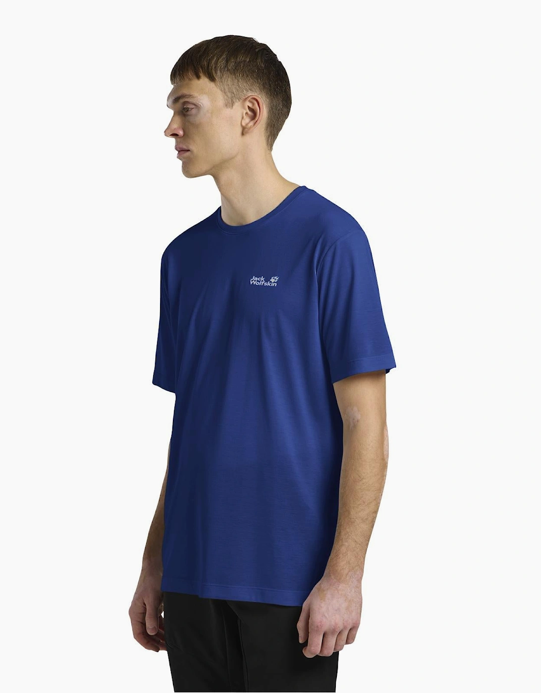 Jack Wolfskin Men's Navy Vonnan Functional Short Sleeve T-Shirt  40 L