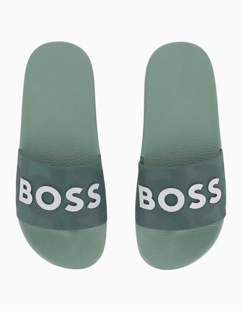 Boys Forest Green Logo Sliders