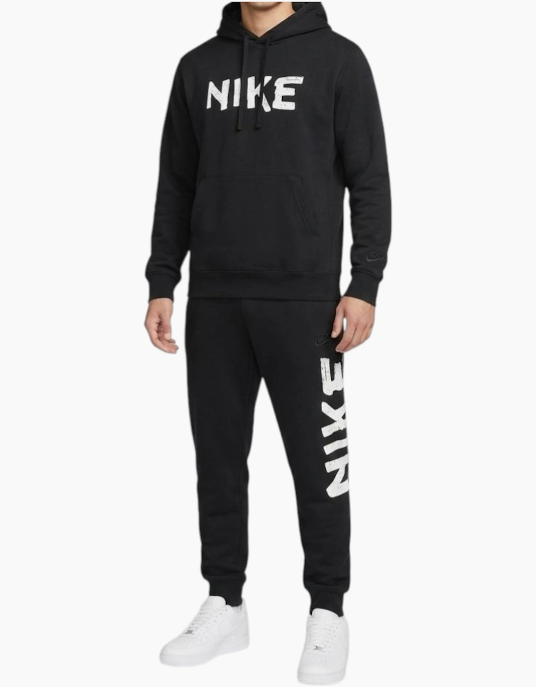 Nike Men's Nike Mens Tracksuit DQ2349 Club Graphic Long Sleeve Sets - Black