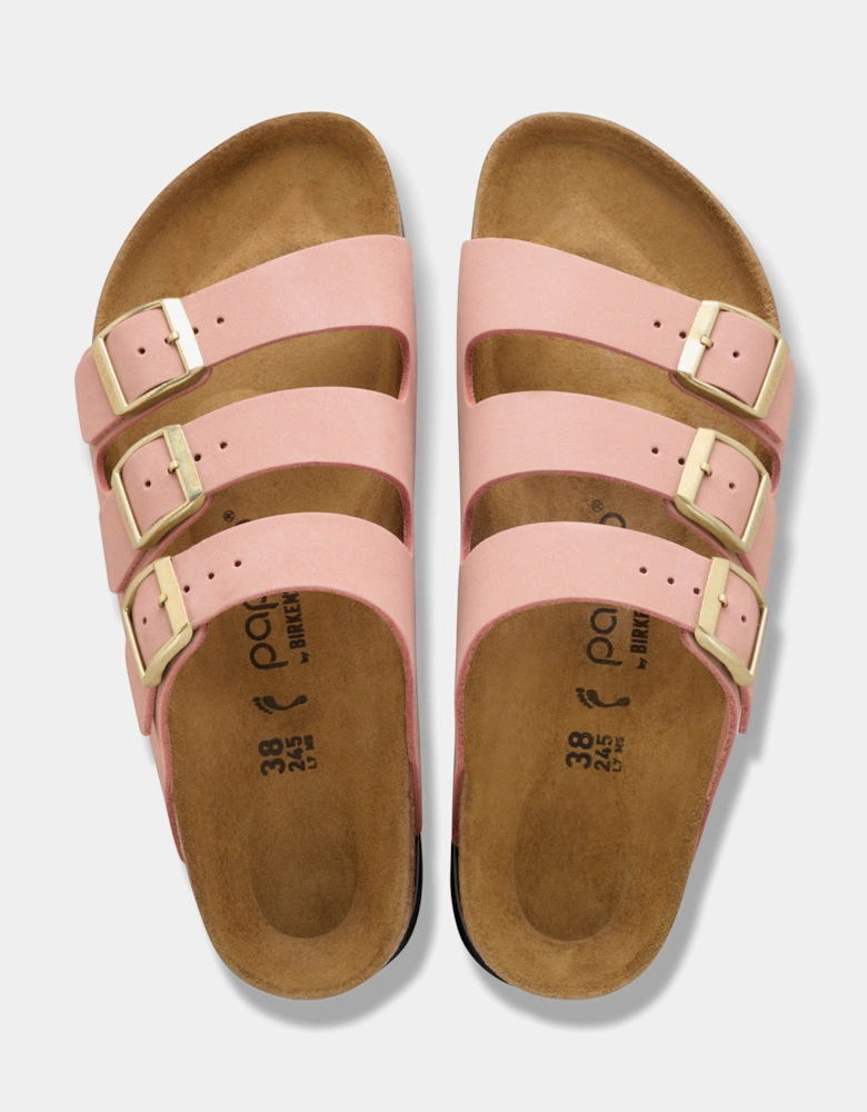 Papillio Florida III Flex Womens Nubuck Platform Sandals - Pink Clay