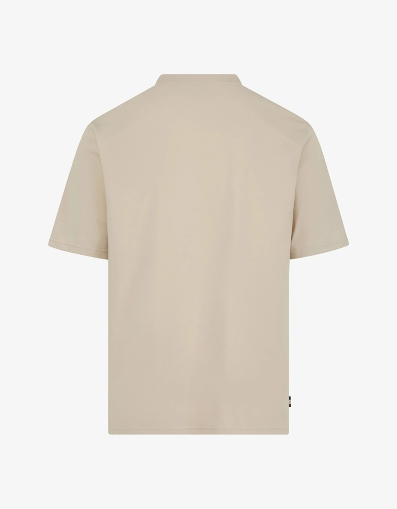 Aquascutum Mens Club Check Piping T-Shirt - Old White 02