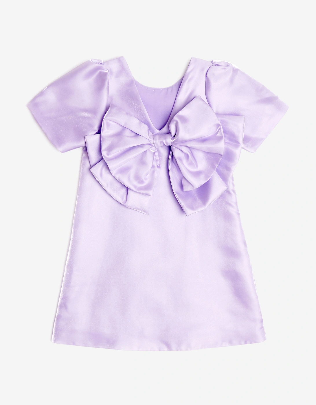 BCBGMAXAZRIA Girls A-Line Satin Dress in Purple