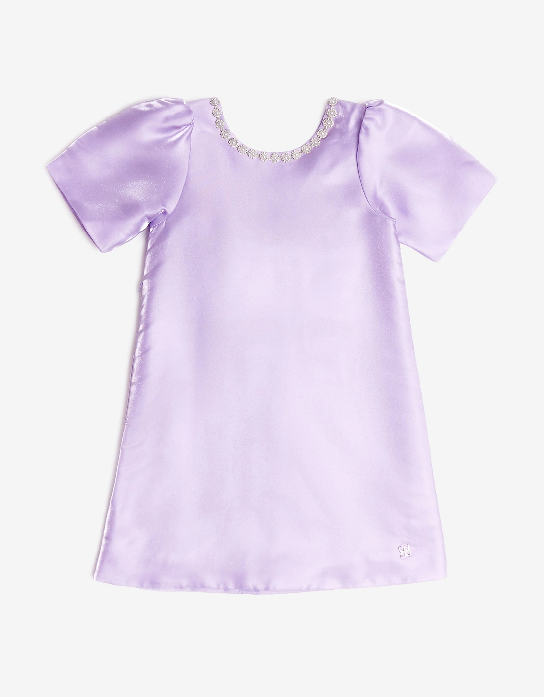 BCBGMAXAZRIA Girls A-Line Satin Dress in Purple, 6 of 5