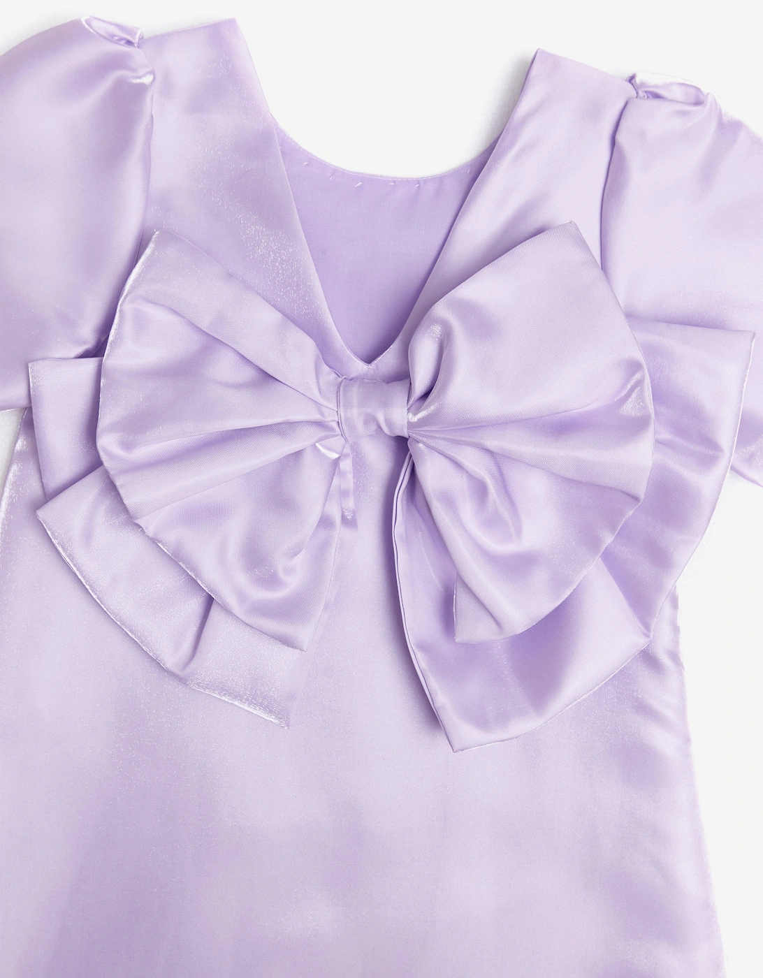 BCBGMAXAZRIA Girls A-Line Satin Dress in Purple