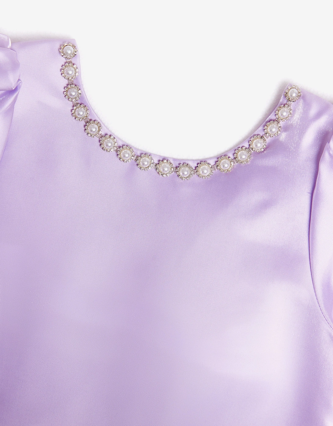 BCBGMAXAZRIA Girls A-Line Satin Dress in Purple