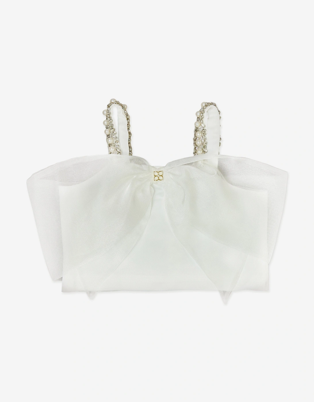 BCBGMAXAZRIA Girls Maxi Bow Top in White, 5 of 4