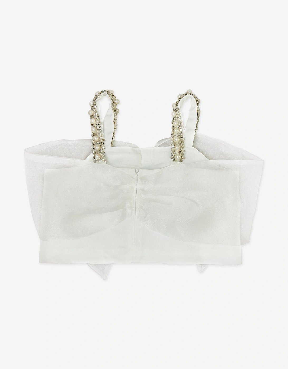 BCBGMAXAZRIA Girls Maxi Bow Top in White