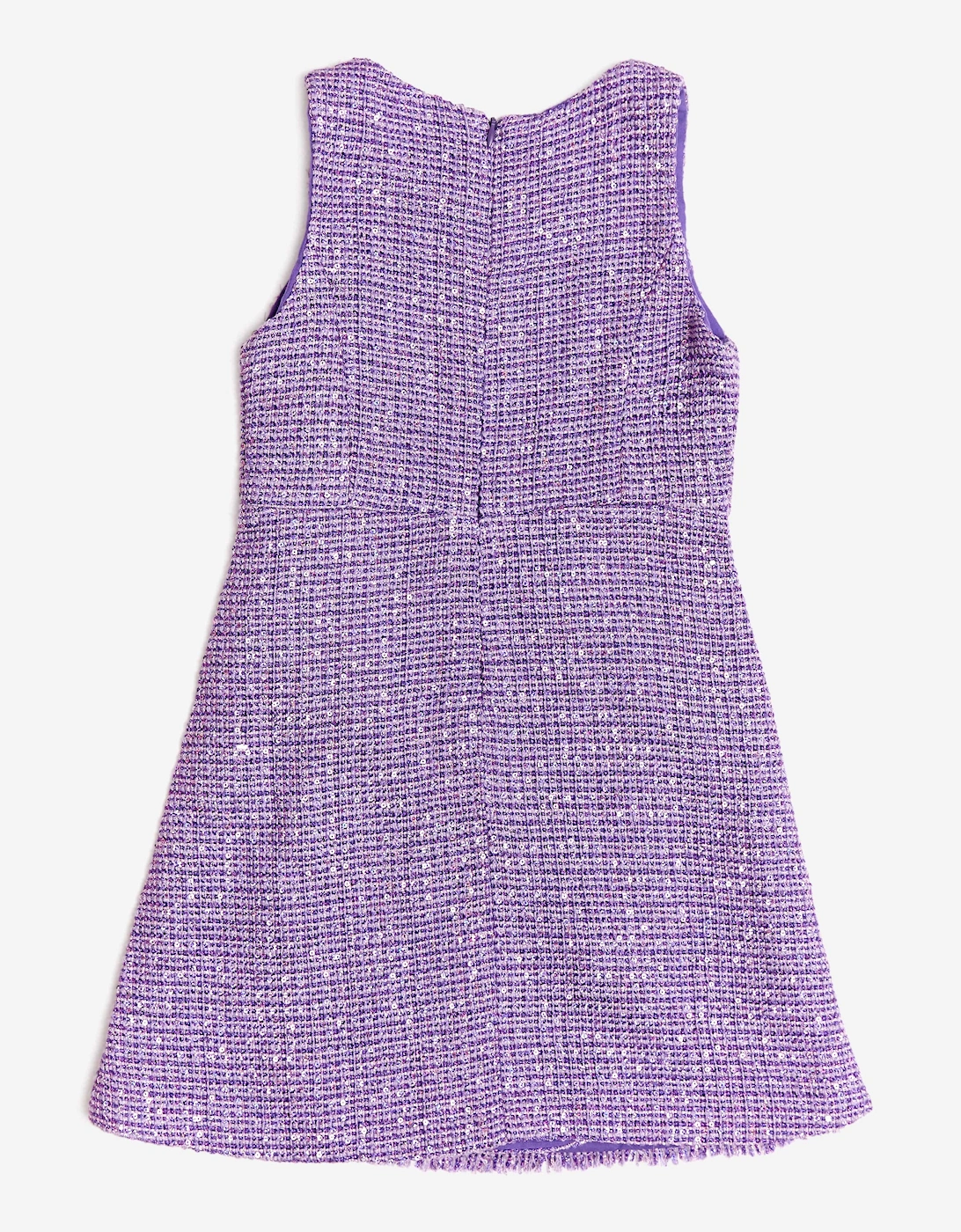 BCBGMAXAZRIA Girls Sleeveless Tweed Dress in Purple