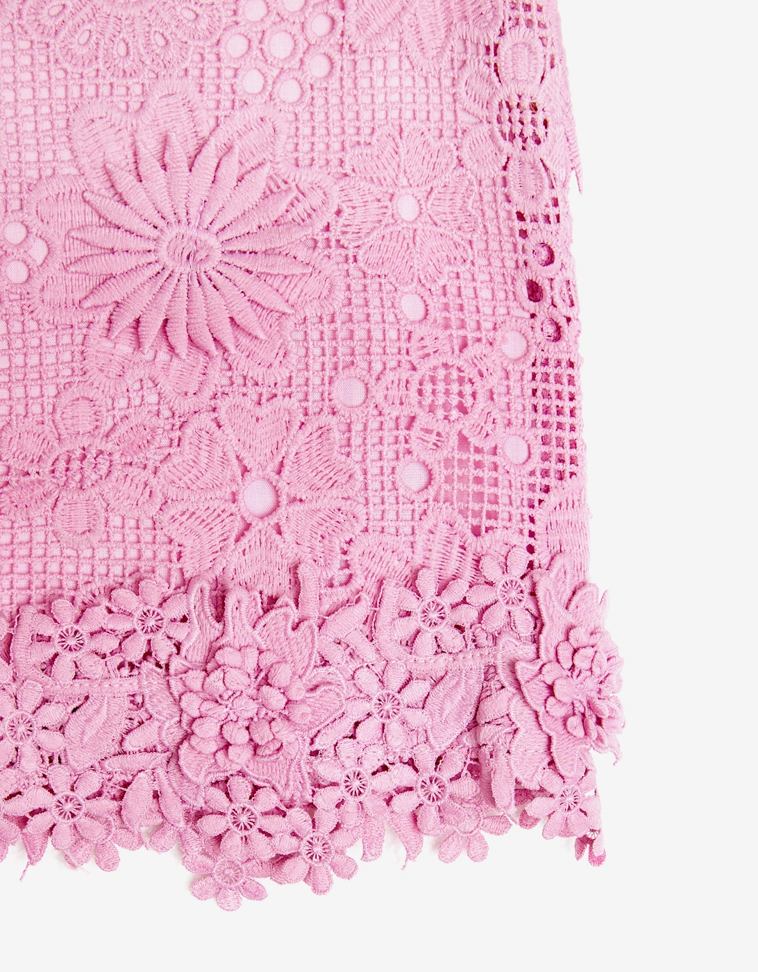BCBGMAXAZRIA Girls Floral Lace Blouse in Pink