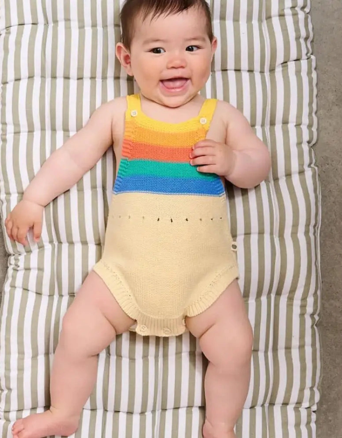 Bubble - Rainbow Stripe Knit Romper