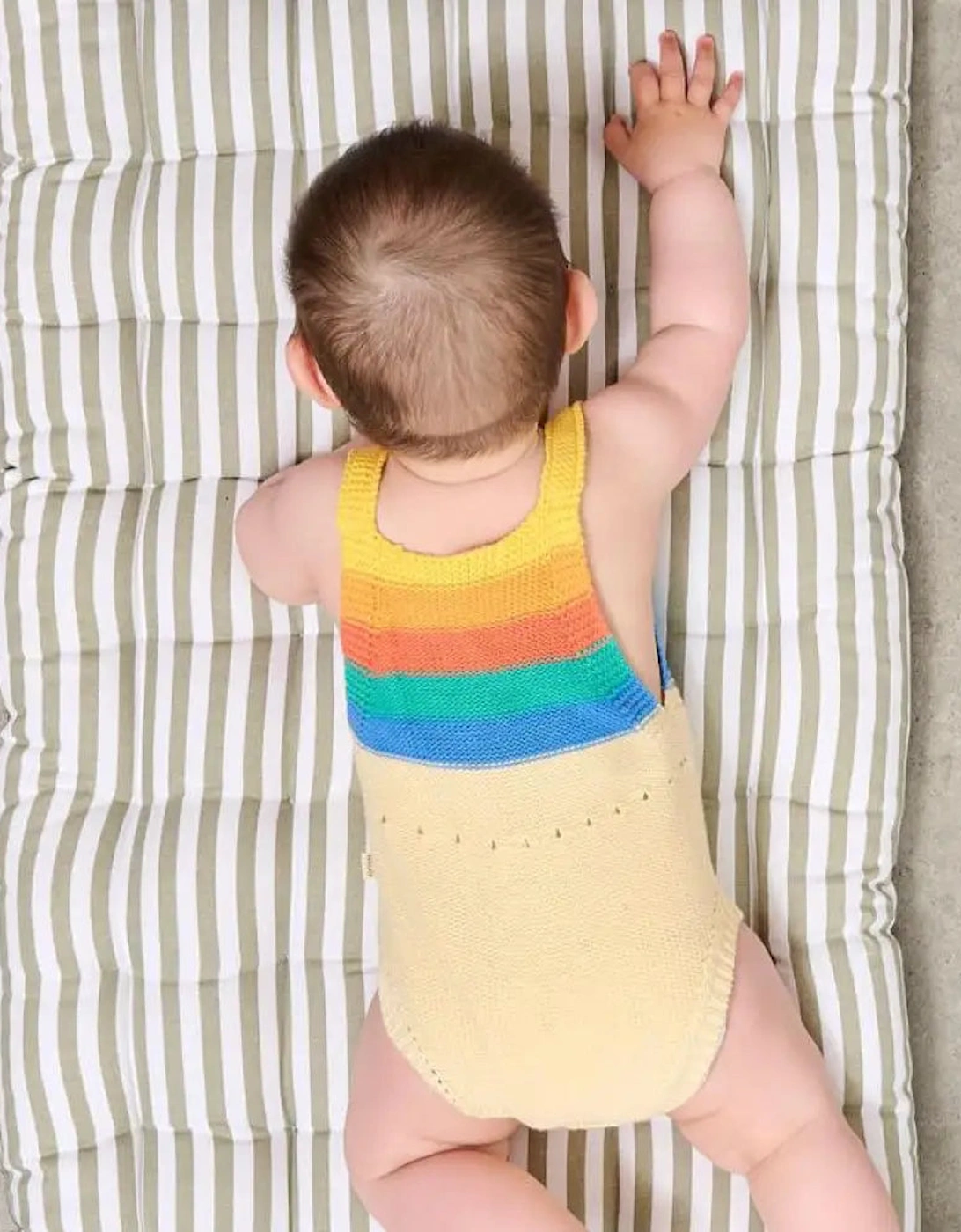 Bubble - Rainbow Stripe Knit Romper