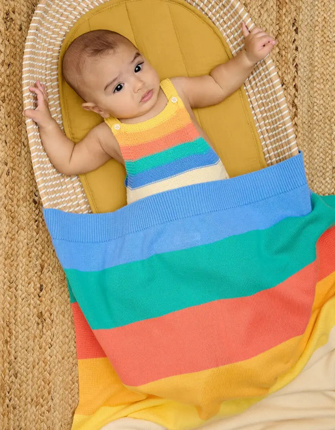 Bubble - Rainbow Stripe Knit Romper
