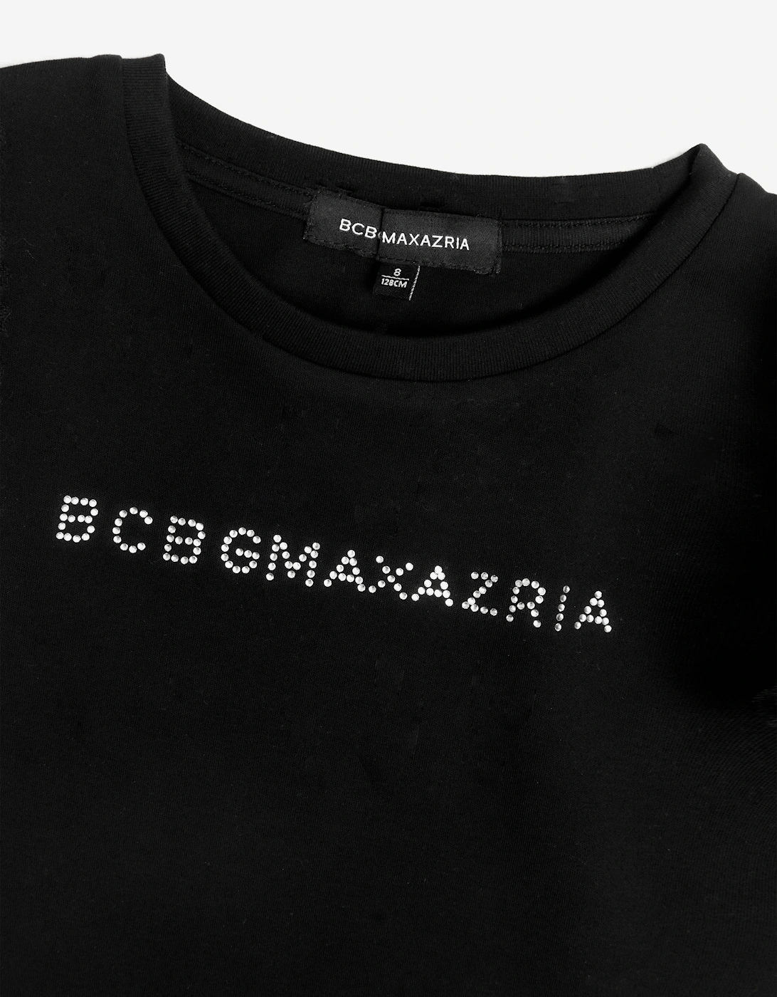 BCBGMAXAZRIA Girls Ruffle Sleeve T-Shirt in Black
