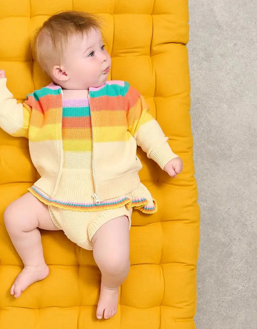 Barnacle - Rainbow Pink Stripe Cardigan