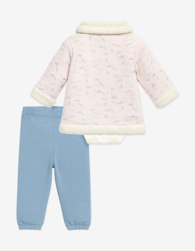 Baby Girls 3 Piece Outfit Set in Pink