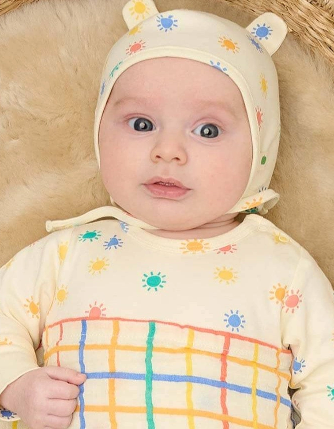 Ditto - Rainbow Check Large Muslin Swaddle Blanket