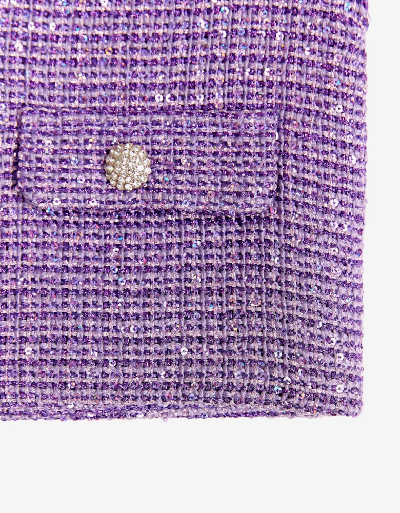 BCBGMAXAZRIA Girls Tweed Jacket in Purple