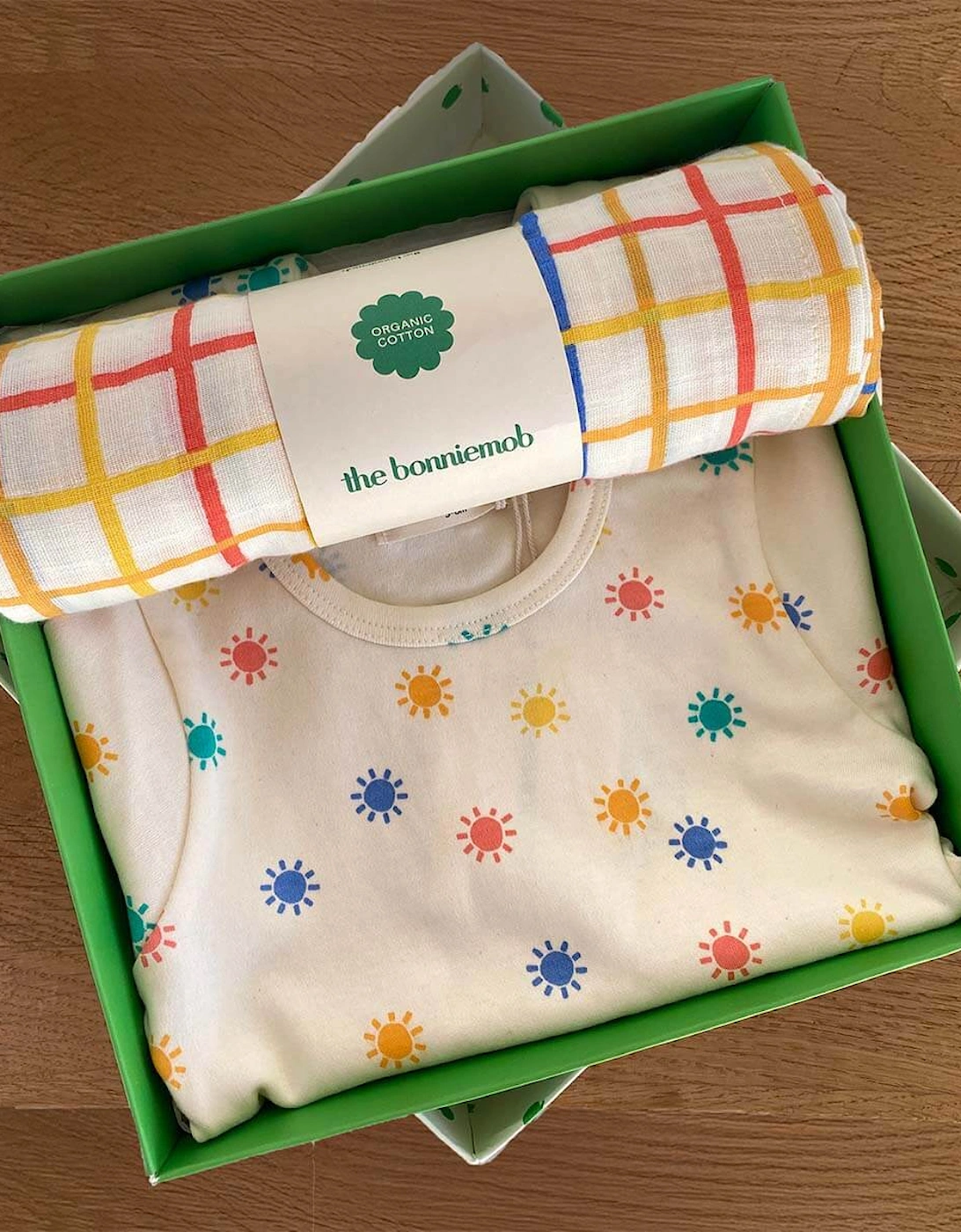 Dreamy & Ditto Set - Baby Playsuit & Muslin Swaddle Blanket Gift Box, 10 of 9