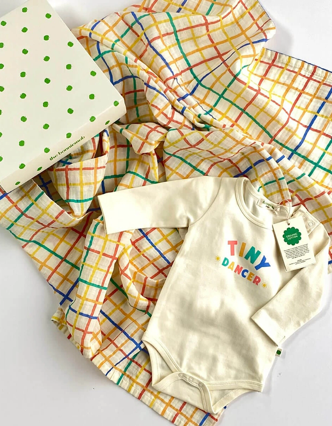 Dancer & Ditto Set - Baby Bodysuit & Muslin Swaddle Blanket in Gift Box