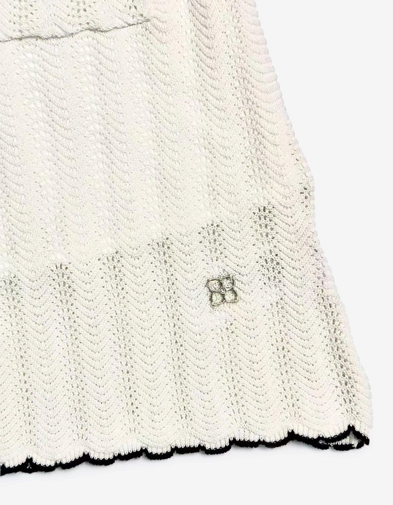 BCBGMAXAZRIA Girls Lightweight Knitted Dress in White