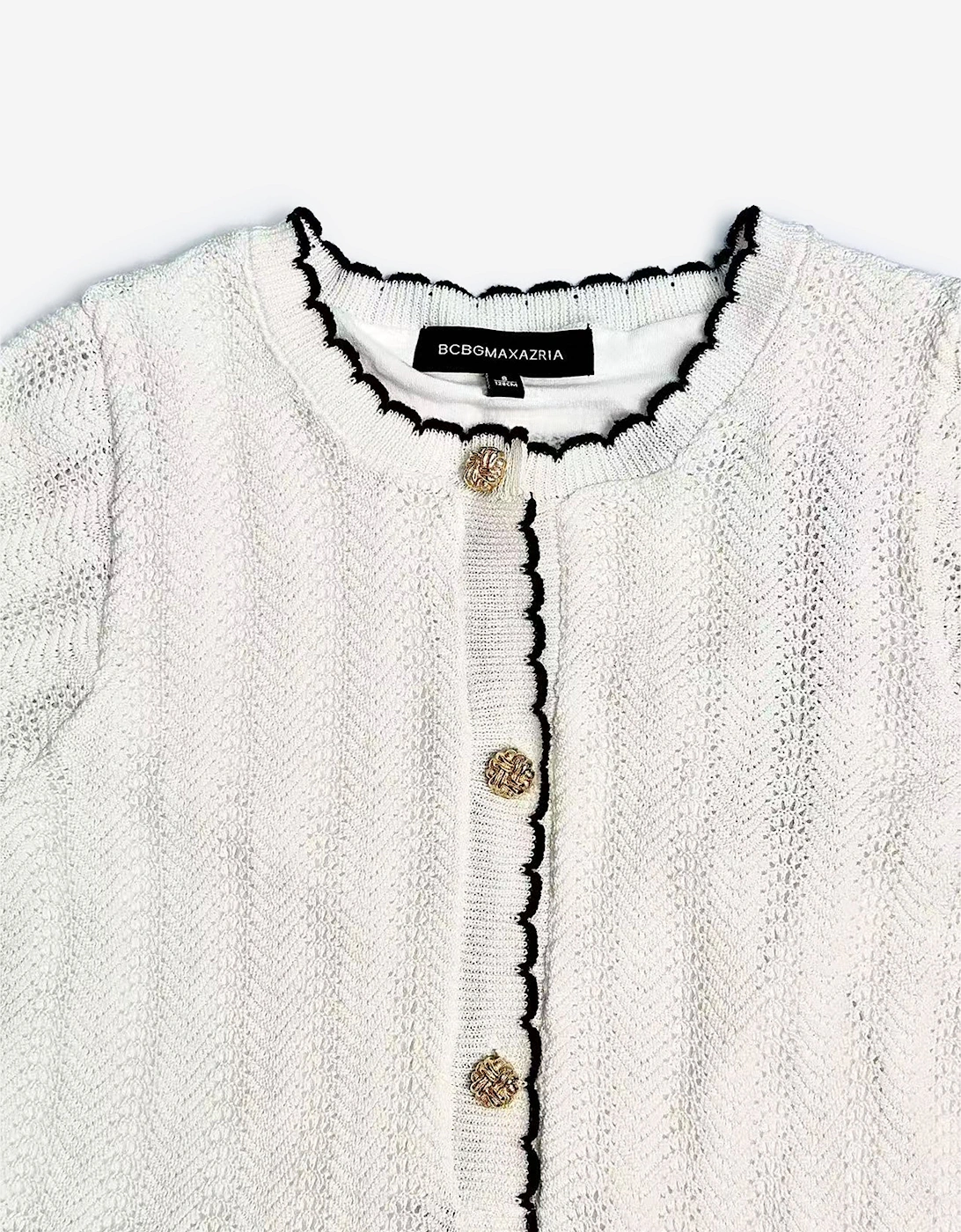 BCBGMAXAZRIA Girls Lightweight Knitted Dress in White