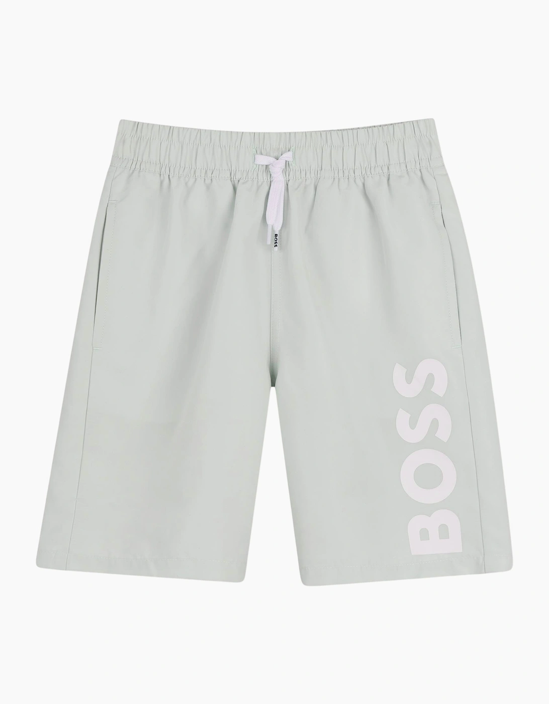 Boys Mint Green Logo Swim Shorts, 4 of 3