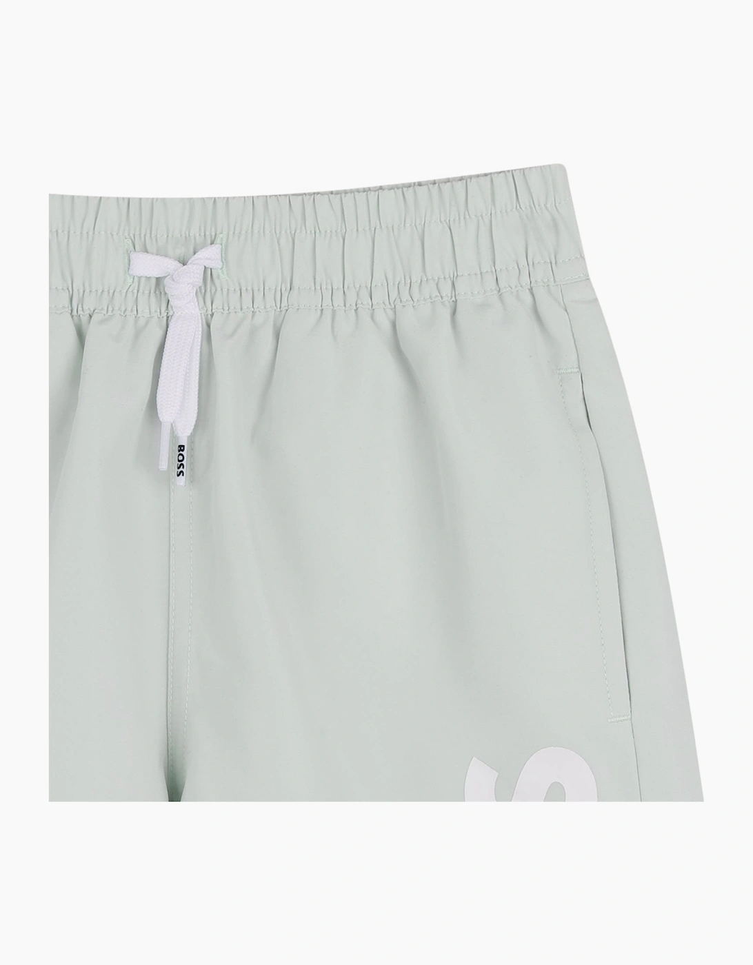 Boys Mint Green Logo Swim Shorts