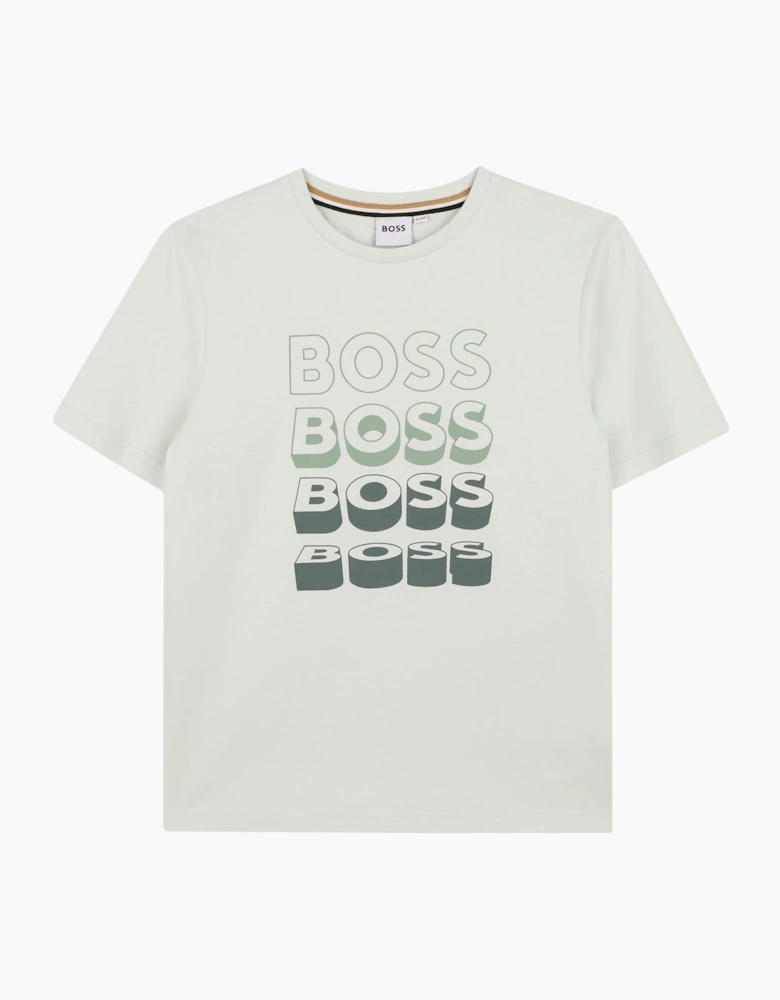 Boys Mint Green Logo Top