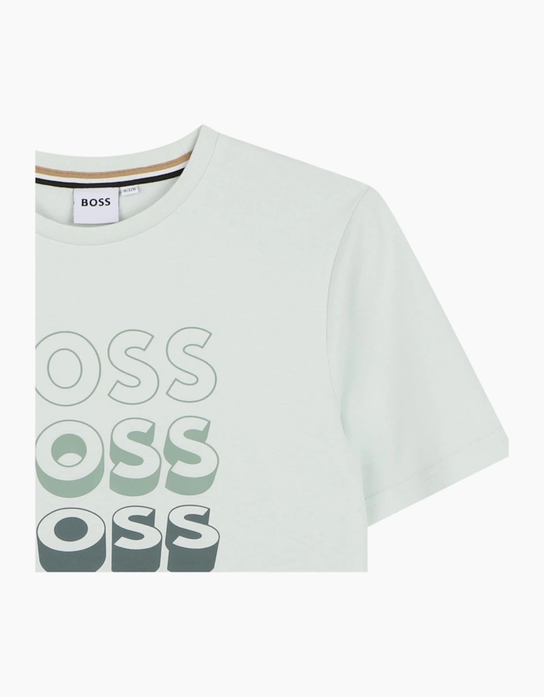 Boys Mint Green Logo Top