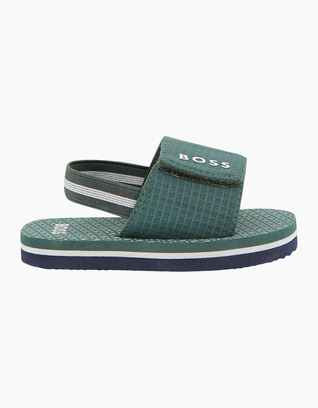 Boys Forest Green Logo Sliders