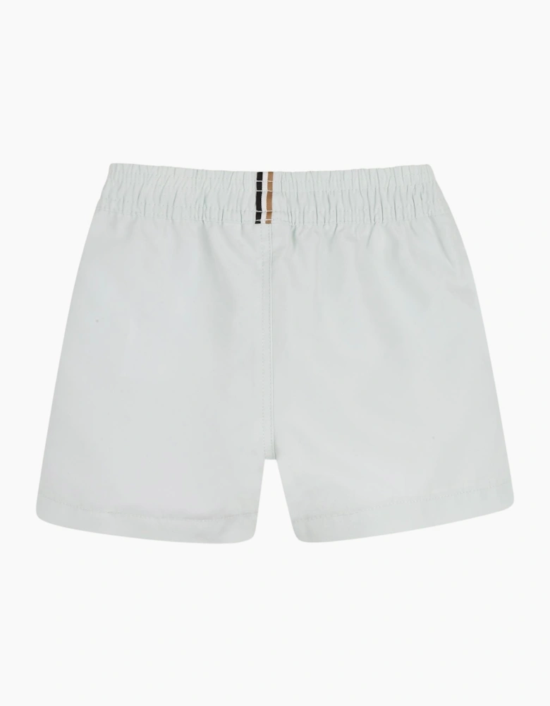 Boys Mint Green Logo Swim Shorts