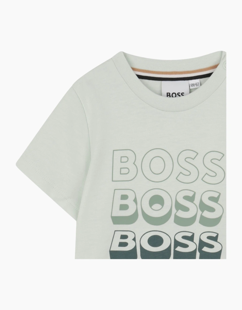 Boys Mint Green Logo Top